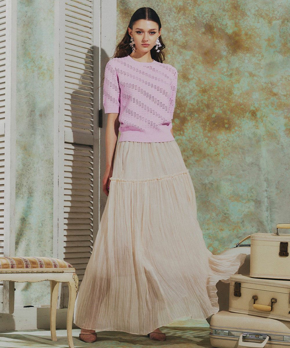 Sov. / 透かし編みニット(予約) TOPS Night STORE | ダブル