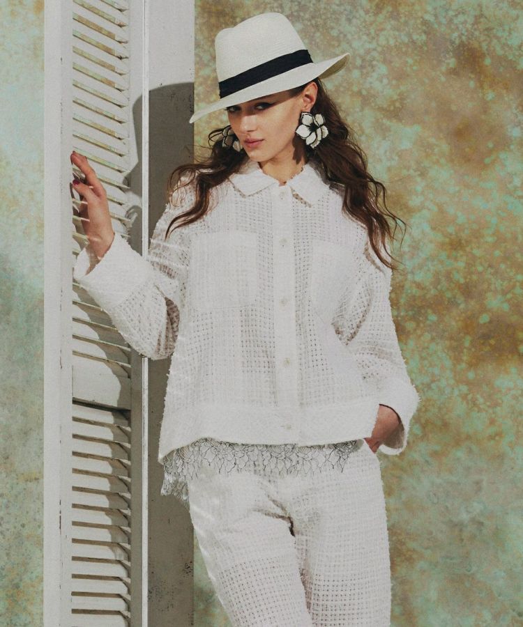 Sov. / ファンシーツイード レースジャケット(予約) OUTERS Night