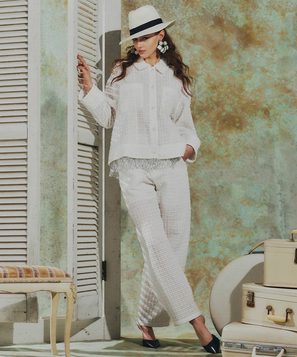 Sov. / ファンシーツイード レースジャケット(予約) OUTERS Night