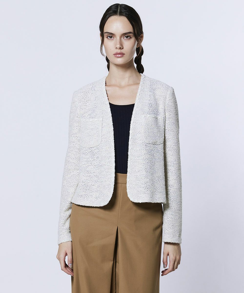 Sov. / メッシュ ノーカラージャケット OUTERS Night STORE | ダブル