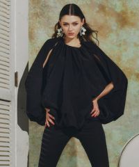 Sov. / タフタ ポンチョブラウス TOPS Night STORE | ダブル