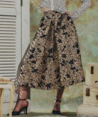 Sov. / フラワープリント ラメタックスカート(予約) BOTTOMS Night