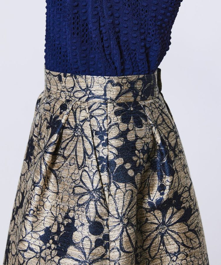 Sov. / フラワープリント ラメタックスカート(予約) BOTTOMS Night