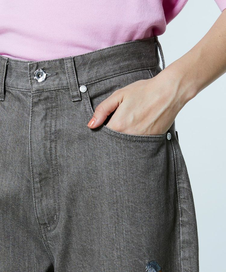 DSC / フェザー刺繍 デニムパンツ(予約) BOTTOMS Night STORE | ダブル