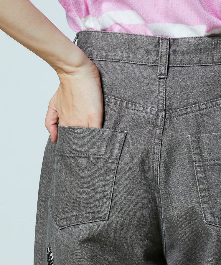 DSC / フェザー刺繍 デニムパンツ(予約) BOTTOMS Night STORE | ダブル