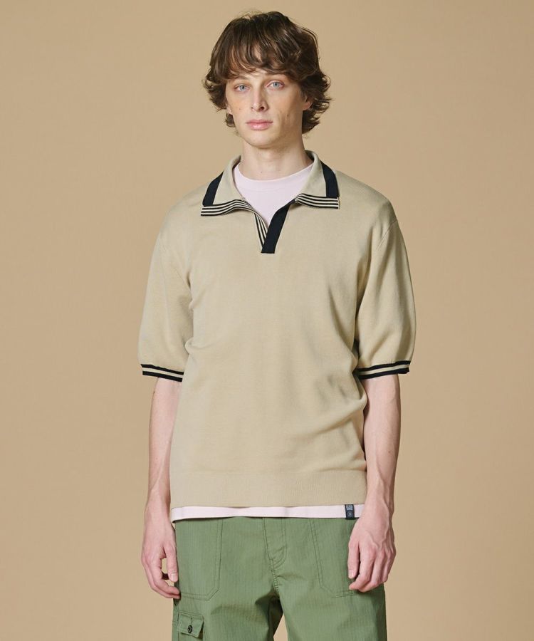 D/him アメリカンシーアイランドコットンニットポロ TOPS Night STORE