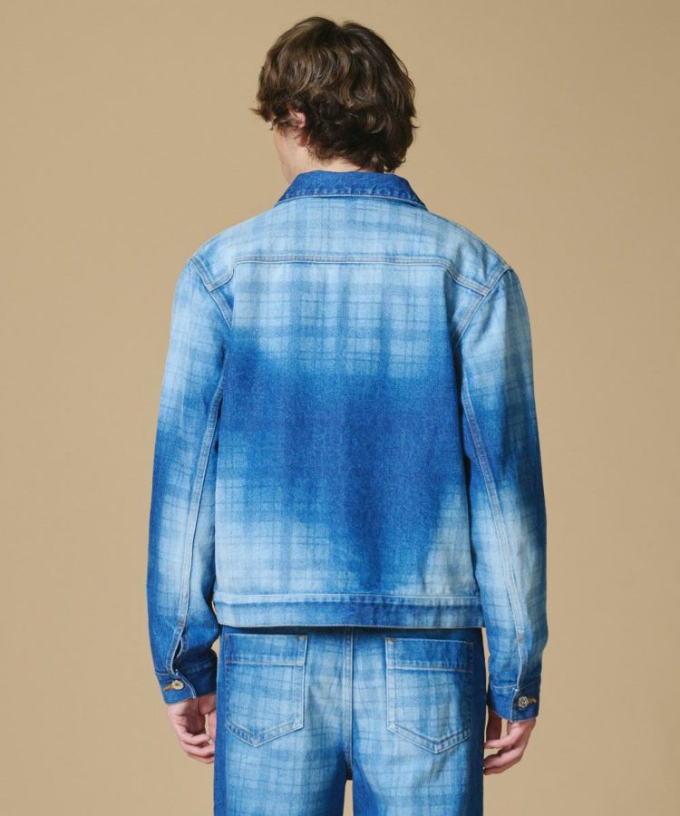 D/him 12.5oz. チェックプリントデニムジャケット(予約) JACKETS Night