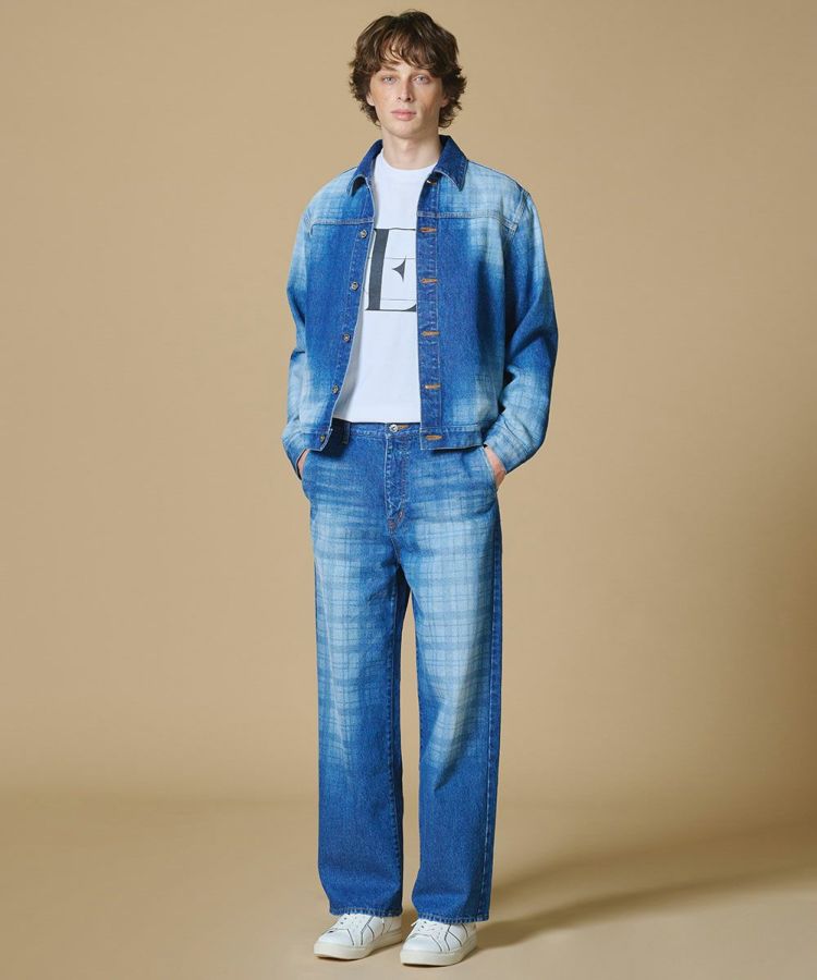 D/him 12.5oz. チェックプリントデニムジャケット(予約) JACKETS Night