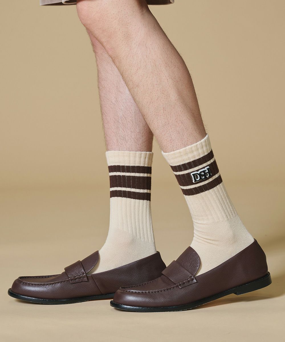 ベージュ×ブラウン