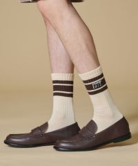 ベージュ×ブラウン